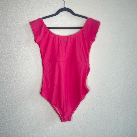 One Piece Maternity Swimsuit Pink - Picture 2 of 3